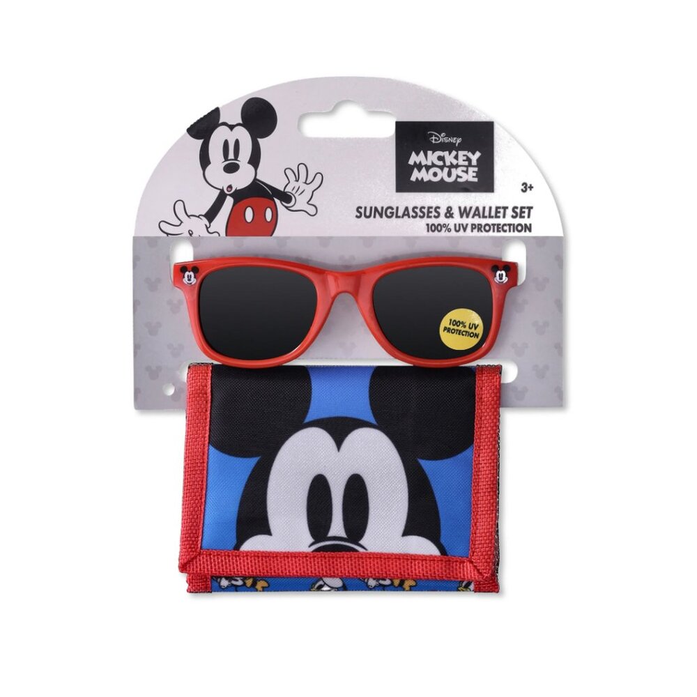 Disney Mickey Mouse Kids Sunglasses & Wallet Set – NWT UV Protection Gift